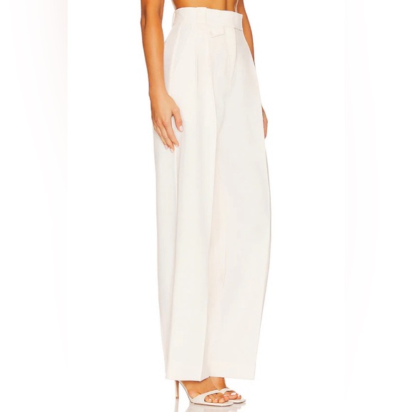 Irena Highwaisted Tailored Pant in Ivory - Picture 3 of 12